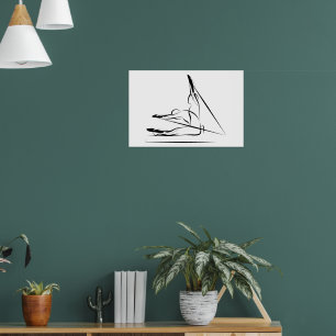 Poster Pilates Pose Railing sur le réformateur