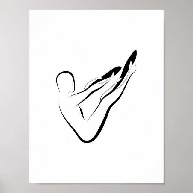 Poster Pilates Pose Rocker Pilates Pose (Devant)