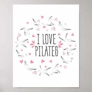 Poster Pilates Poses en forme de cercle