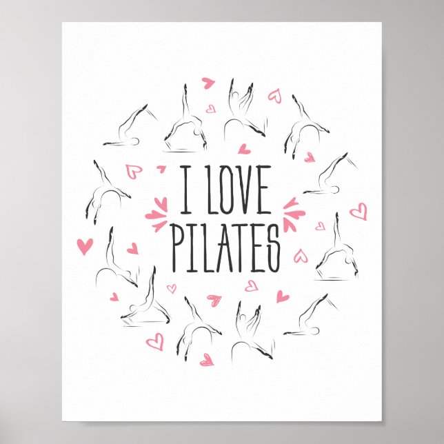 Poster Pilates Poses en forme de cercle (Devant)