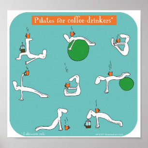 Poster pilates pour les buveurs de café