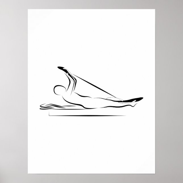 Poster Pilates - ramer sur l'affiche du réformateur (Devant)
