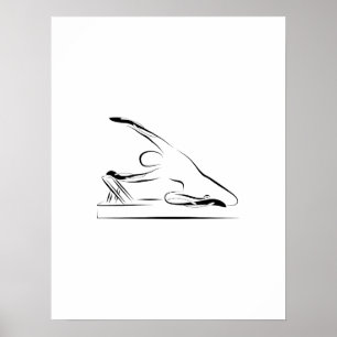 Poster Pilates - sirène sur l'affiche du réformateur