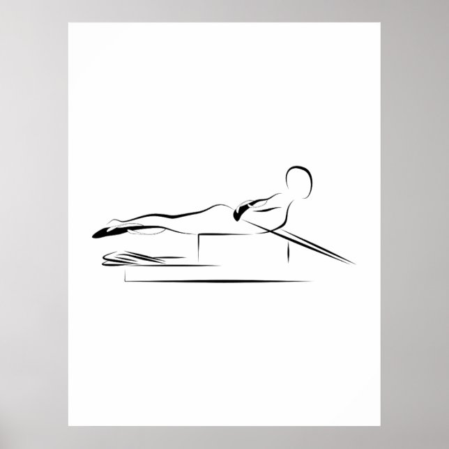 Poster Pilates -T tirer sur le réformateur (Devant)