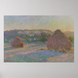 Poster Pile Claude Monet de blé (fin de l'été) 1890