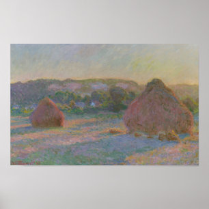 Poster Pile Claude Monet de blé (fin de l'été) 1890