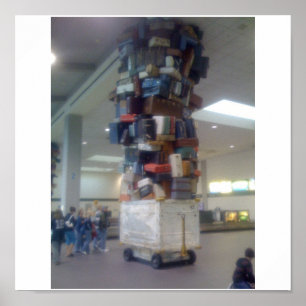 Poster Pile de bagages à l'aéroport de Sacramento Califor