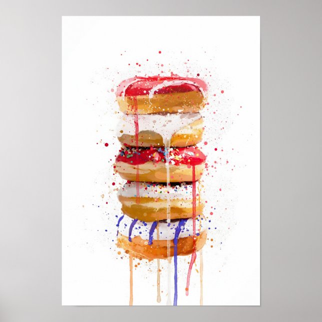 Poster Pile de beignets (Devant)