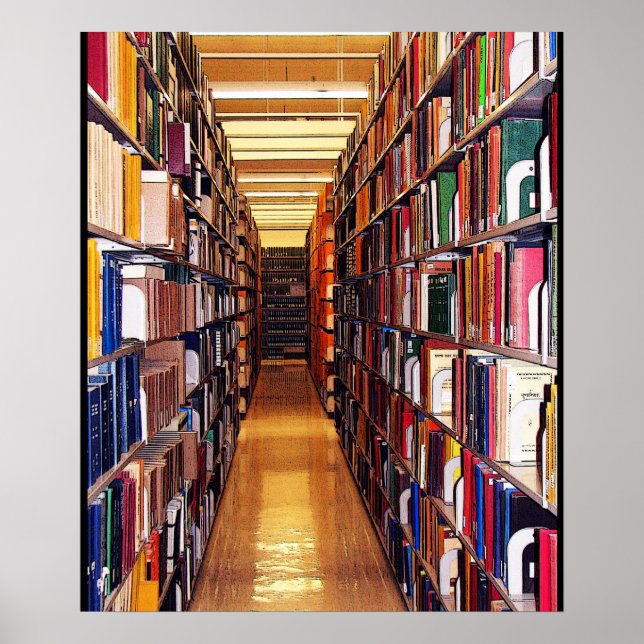 Poster Pile de bibliothèque (Devant)