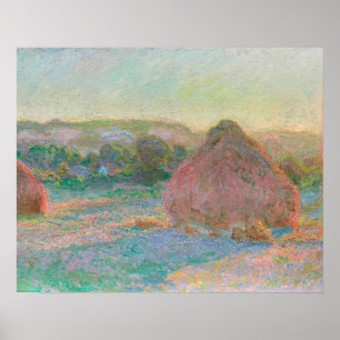 Poster Pile de blé, fin de l'été (1890-1891)