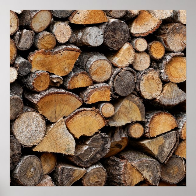 Poster Pile de bois (Devant)