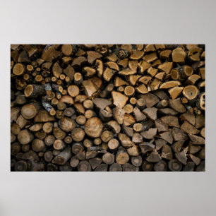 Poster Pile de bois de feu
