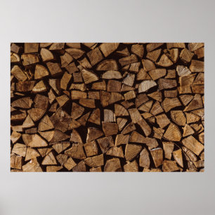 Poster Pile de bois de feu