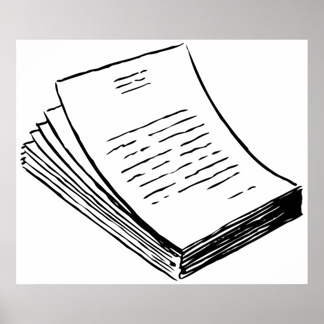 Poster Pile De Papier (Devant)