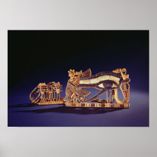 Poster Pilier de Djed pectoral et oeil de wedjet pectoral