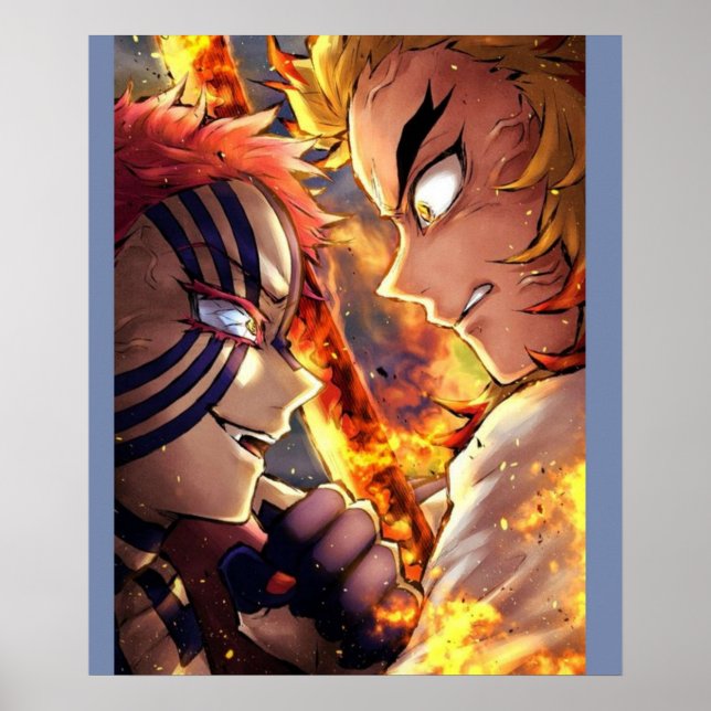 Poster Pilier de flamme Rengoku Démon Slayer Kimetsu no Y (Devant)