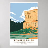 Pilier Pompeys Monument National Montana Vintage