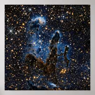 Poster Piliers De Création Aigle Nebula Près Infrarouge