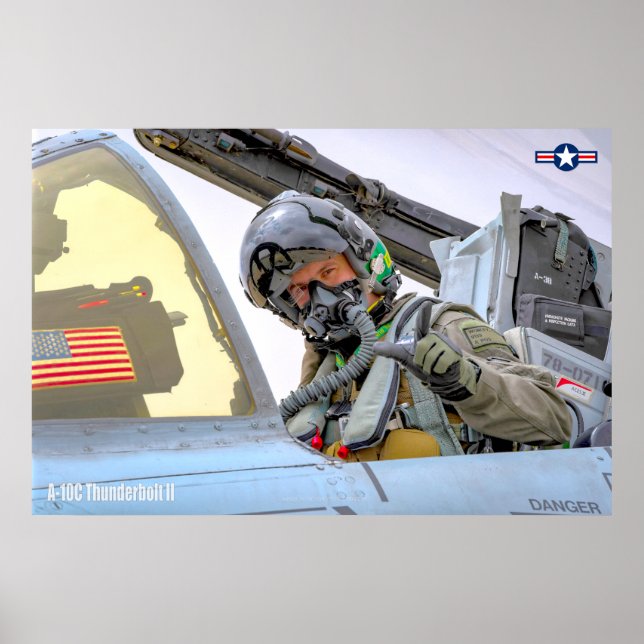 POSTER PILOTE A-10C THUNDERBOLT II (Devant)