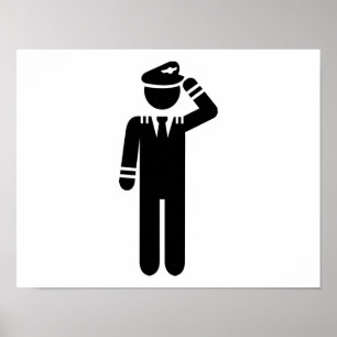 Poster Pilote d'avion