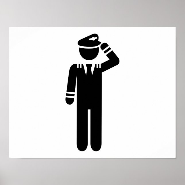 Poster Pilote d'avion (Devant)