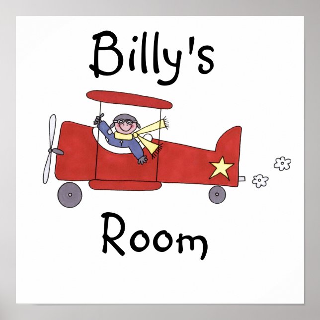 Poster Pilote d'avion (Devant)