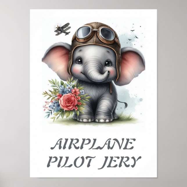 POSTER PILOTE D'AVION JERY (Devant)