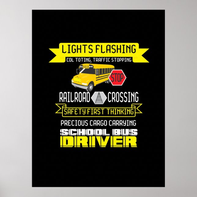 Poster Pilote de bus fier (Devant)