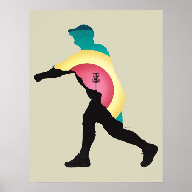 Poster Pilote de golf sur disque (Devant)
