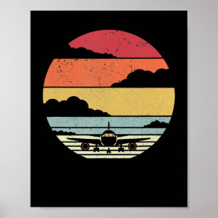 Poster Pilote de style avion