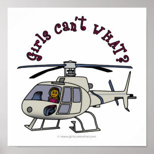 Poster Pilote d'hélicoptère sombre