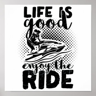 Poster Pilote Jet Ski   Jet Ski été vacances cadeau de me