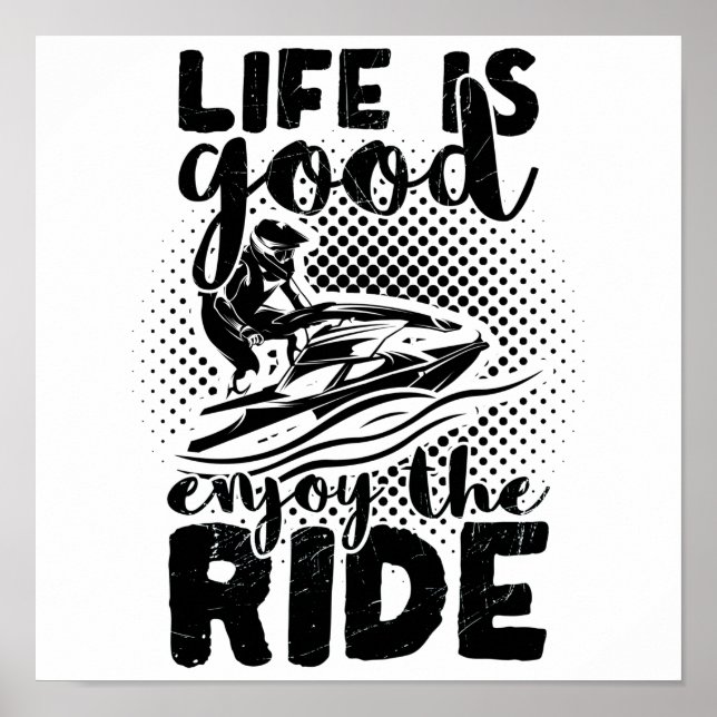 Poster Pilote Jet Ski | Jet Ski été vacances cadeau de me (Devant)