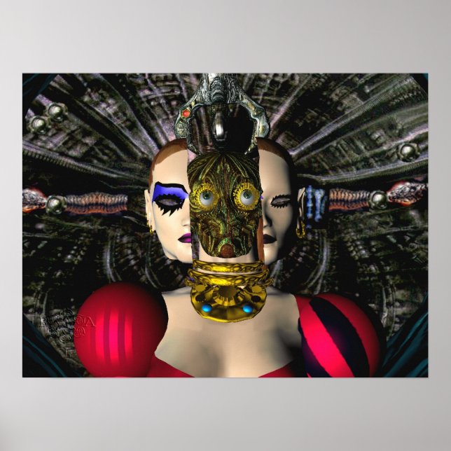 Poster PILOTE SPACESHIP ANDROID XENIA, Science-fiction (Devant)