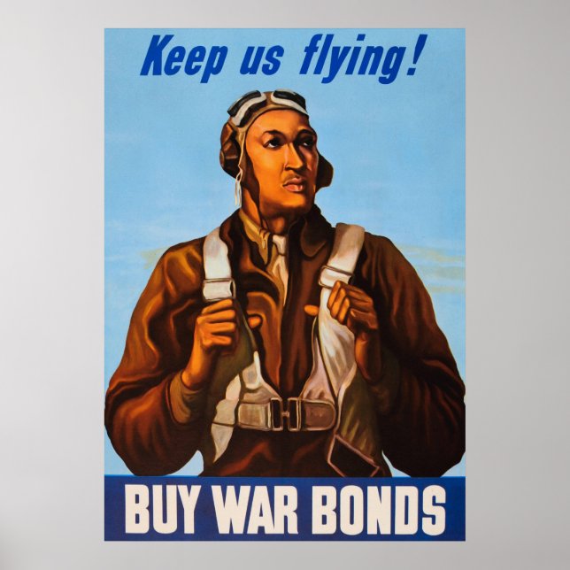 Poster Pilotes de chasse américains des aviateurs noirs d (Devant)