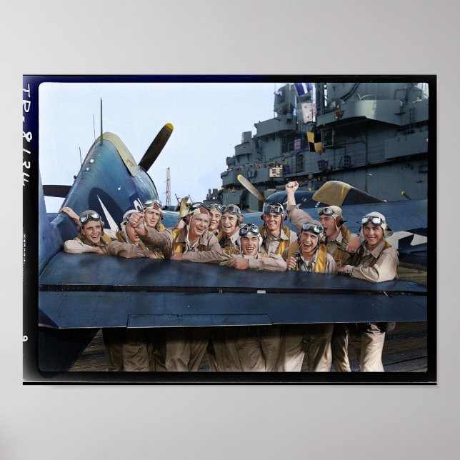 Poster Pilotes de USS Lexington CV16 (Devant)
