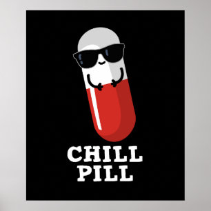 Poster Pilule pilule Cool médecine pun Dark BG