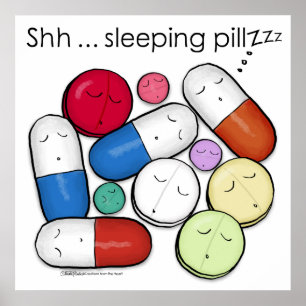 Poster Pilules de sommeil-médicaments