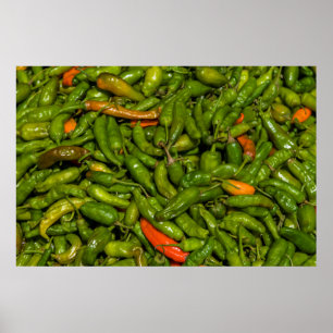 Poster Piments à vendre au marché