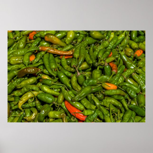 Poster Piments à vendre au marché (Devant)