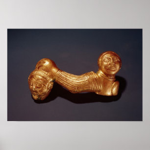 Poster Pin avec un guerrier tenant une tête