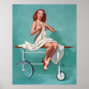 Poster Pin du patient de la tête rouge vers le haut