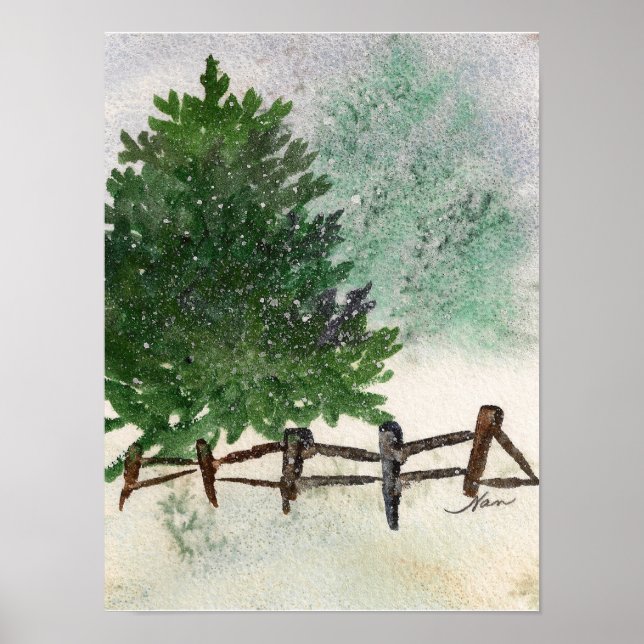 Poster Pin Lone Snowtree Imprimer (Devant)