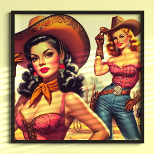 Poster Pin-up de l'Ouest du pays