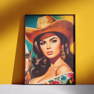 Poster Pin-up vintage campagne