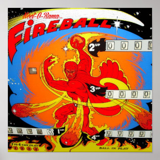 Poster Pinball Fireball