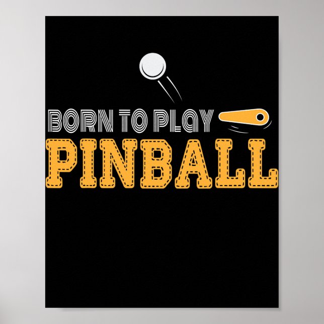 Poster Pinball Machine Joueur Pinball Drôle Pinball (Devant)