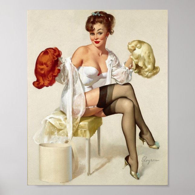 Poster Pince couleur cheveux vers le haut (Devant)