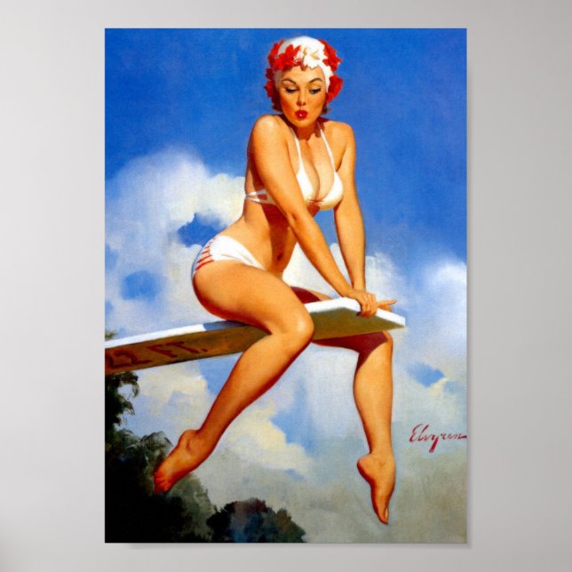 Poster Pince de plongeur vers le haut (Devant)