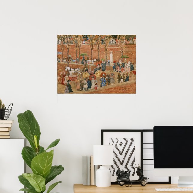 Poster Pincian Hill, Rome par Maurice Prendergast (Bureau à domicile)